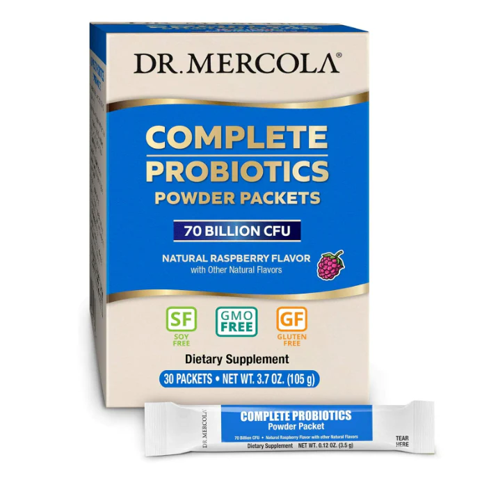 Dr. Mercola Paquetes completos de probióticos 70 billion en polvo, 30 packets - Image 3