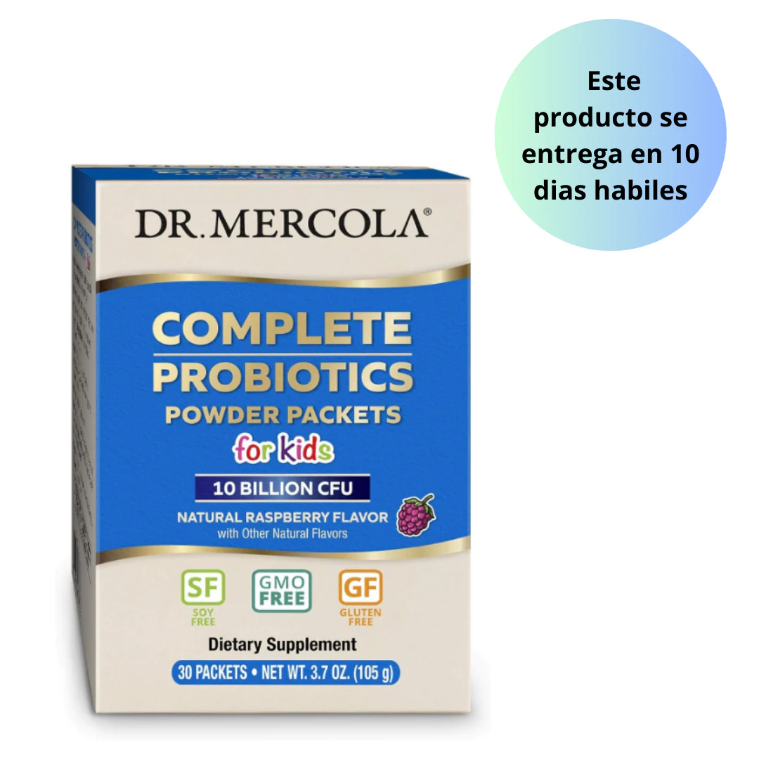 Dr. Mercola, Paquetes completos de probióticos en polvo para niños 10 billion, 30 packets - Image 4